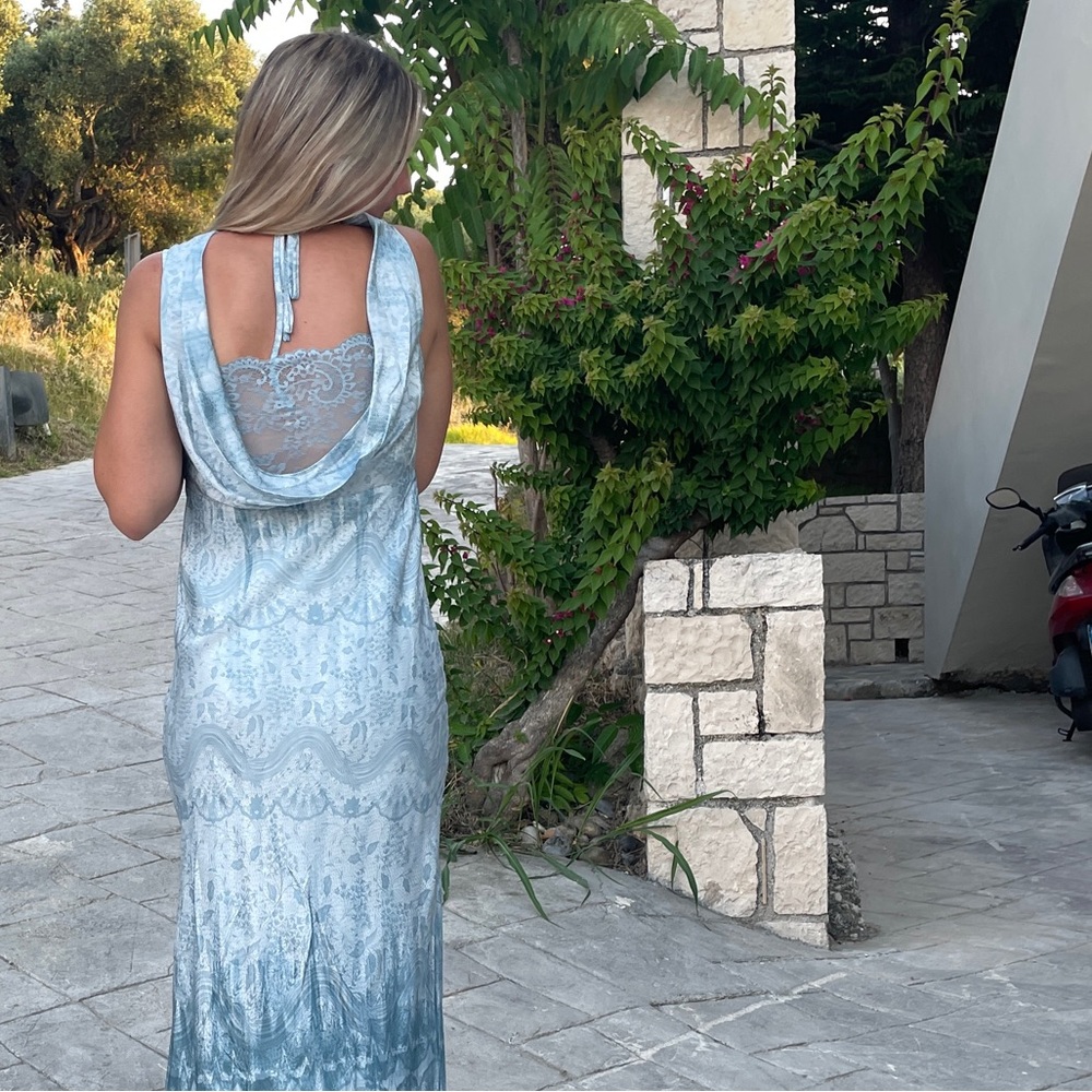 All Saints Karlina Estrella Silk Blend Maxi Dress